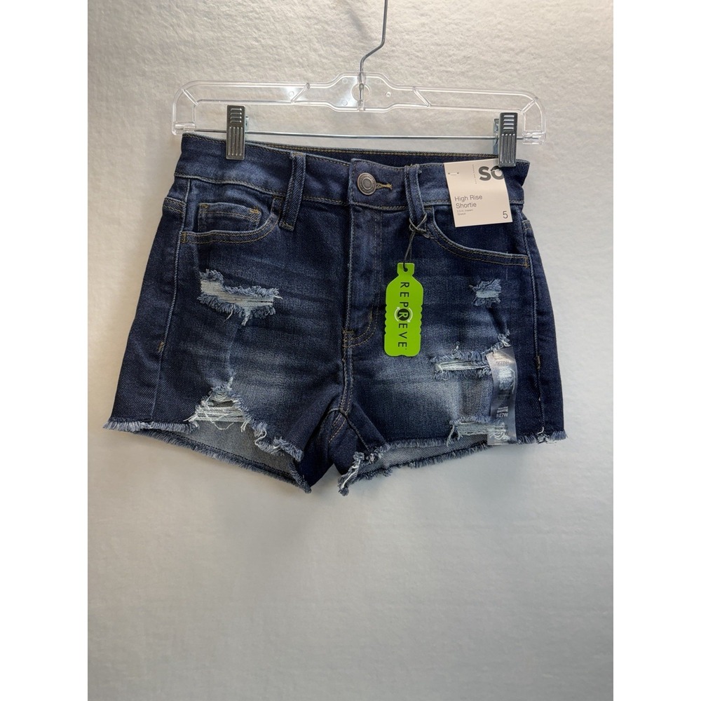 NWT So Shorties high rise Jean denim cut off shorts size 5